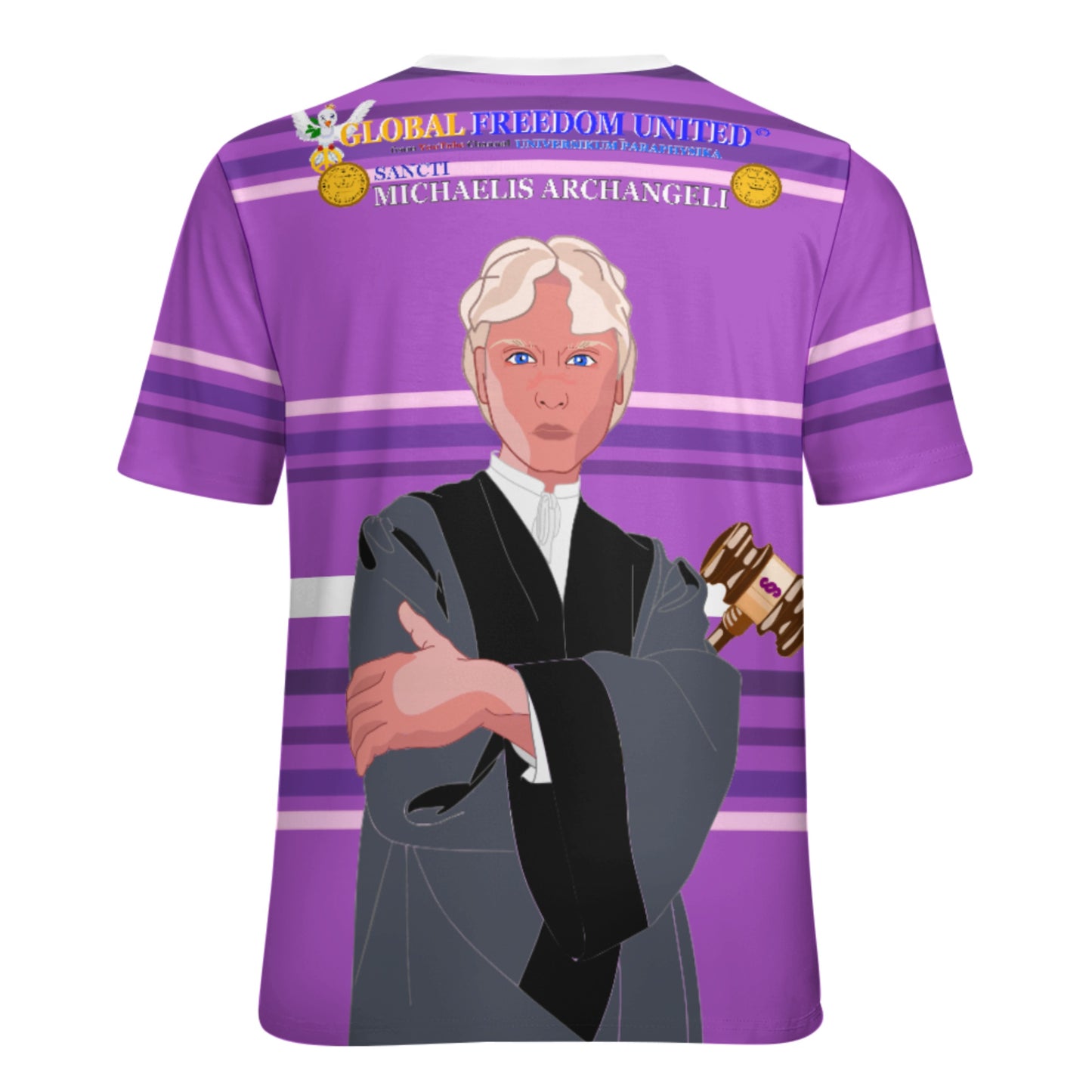 Women´s T-shirt  Global Freedom United© Archangel Michael In Latin V5 Lilac