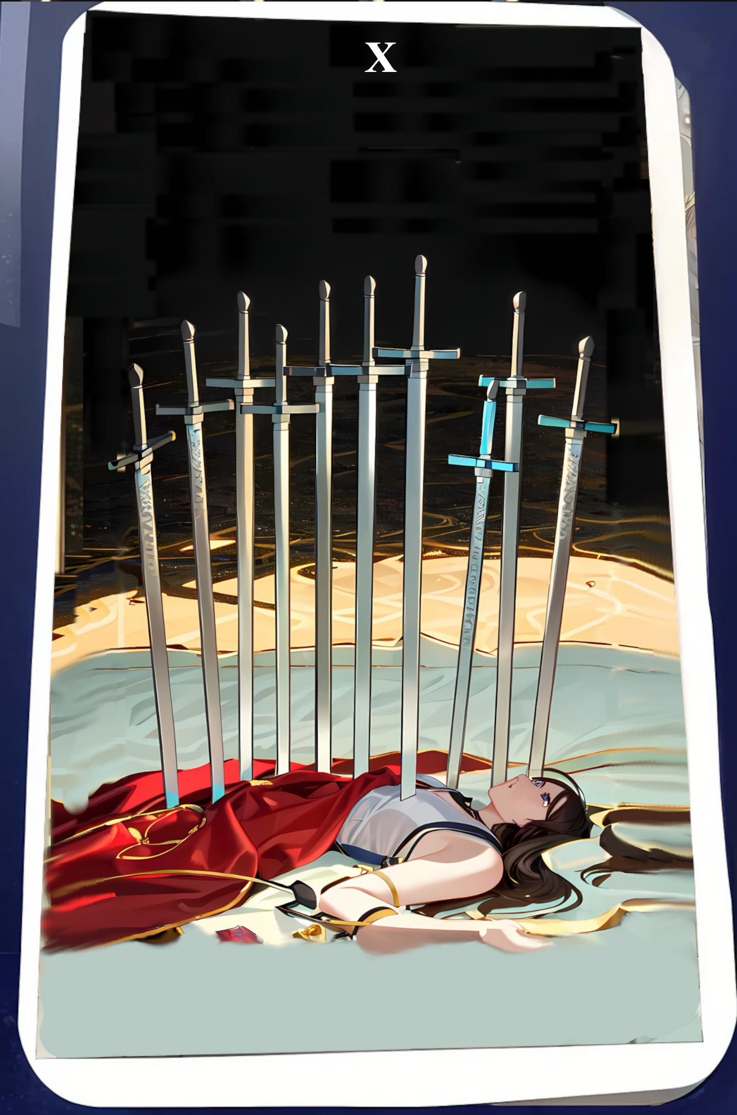 Kartendeck Tarot Anime Schwerter