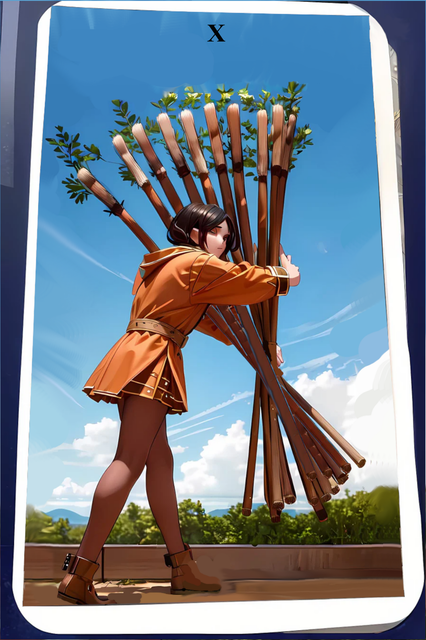 Kartendeck Tarot Anime Stäbe