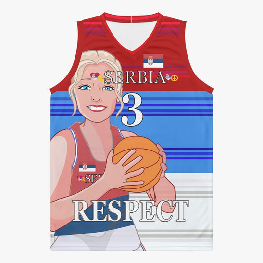 Basketball Jersey GLOBAL FREEDOM UNITED COUPLE EDITION WOMEN SERBIA v1 3
