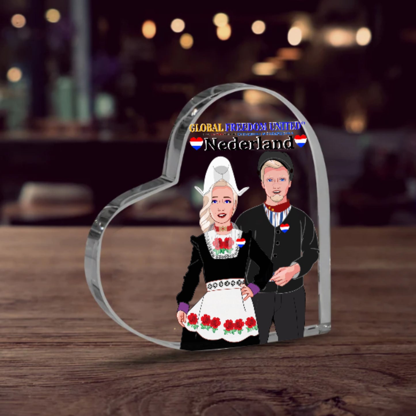 Acryl Heart Global Freedom United© Couple Nederland