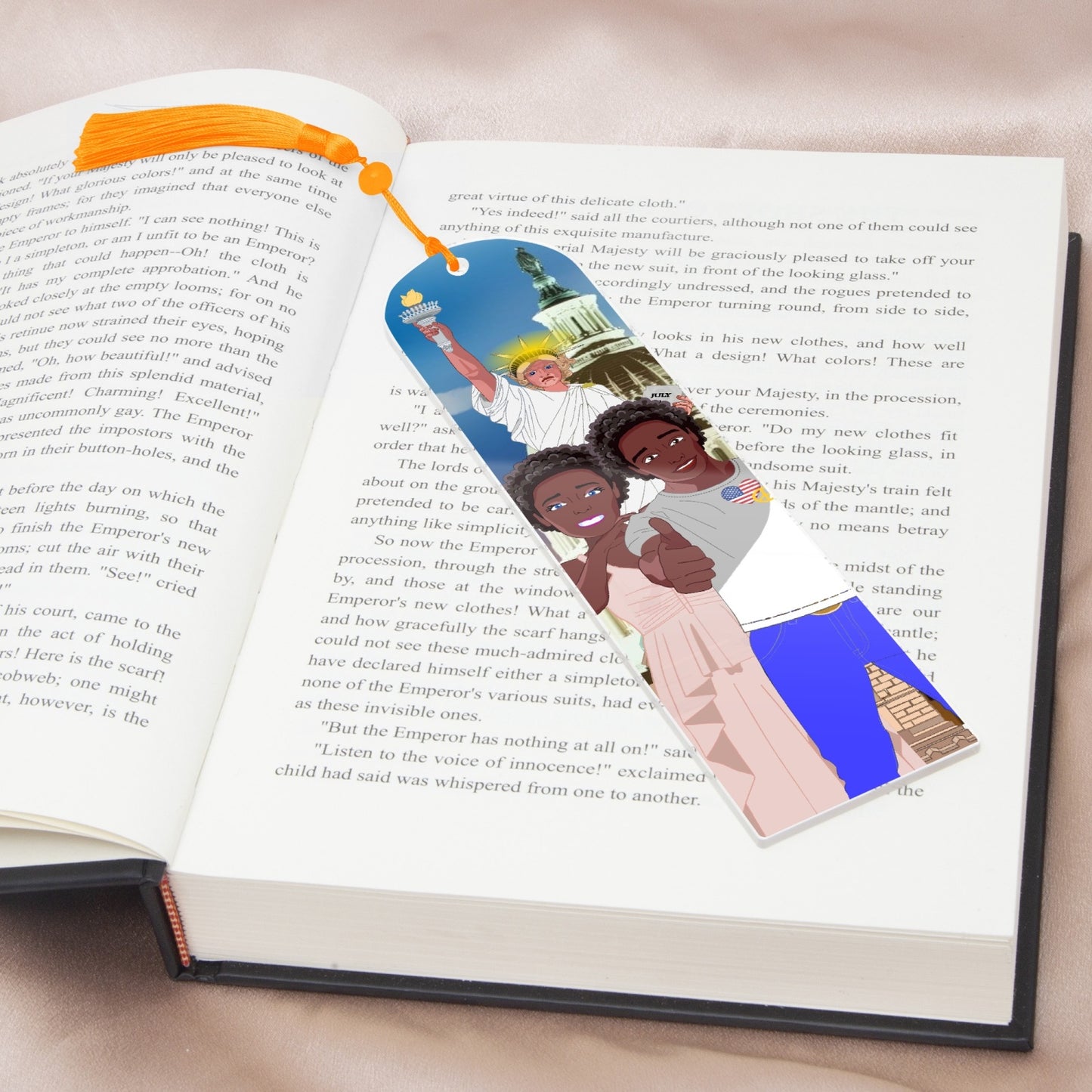 Acrylic Bookmark - Semicircle GLOBAL FREEDOM UNITED© COUPLE USA V1