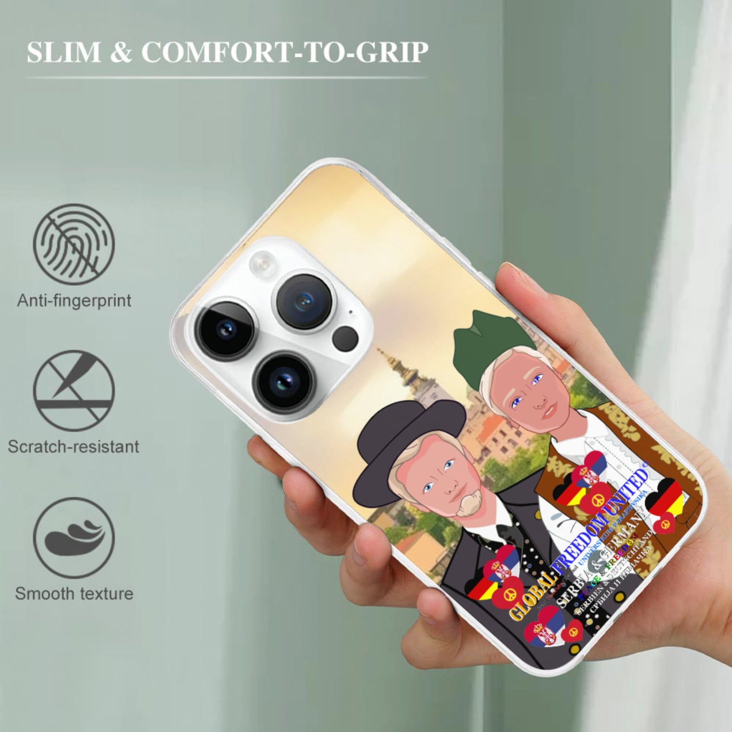 Phone Case GLOBAL FREEDOM UNITED©  Men Serbia & Germany V1