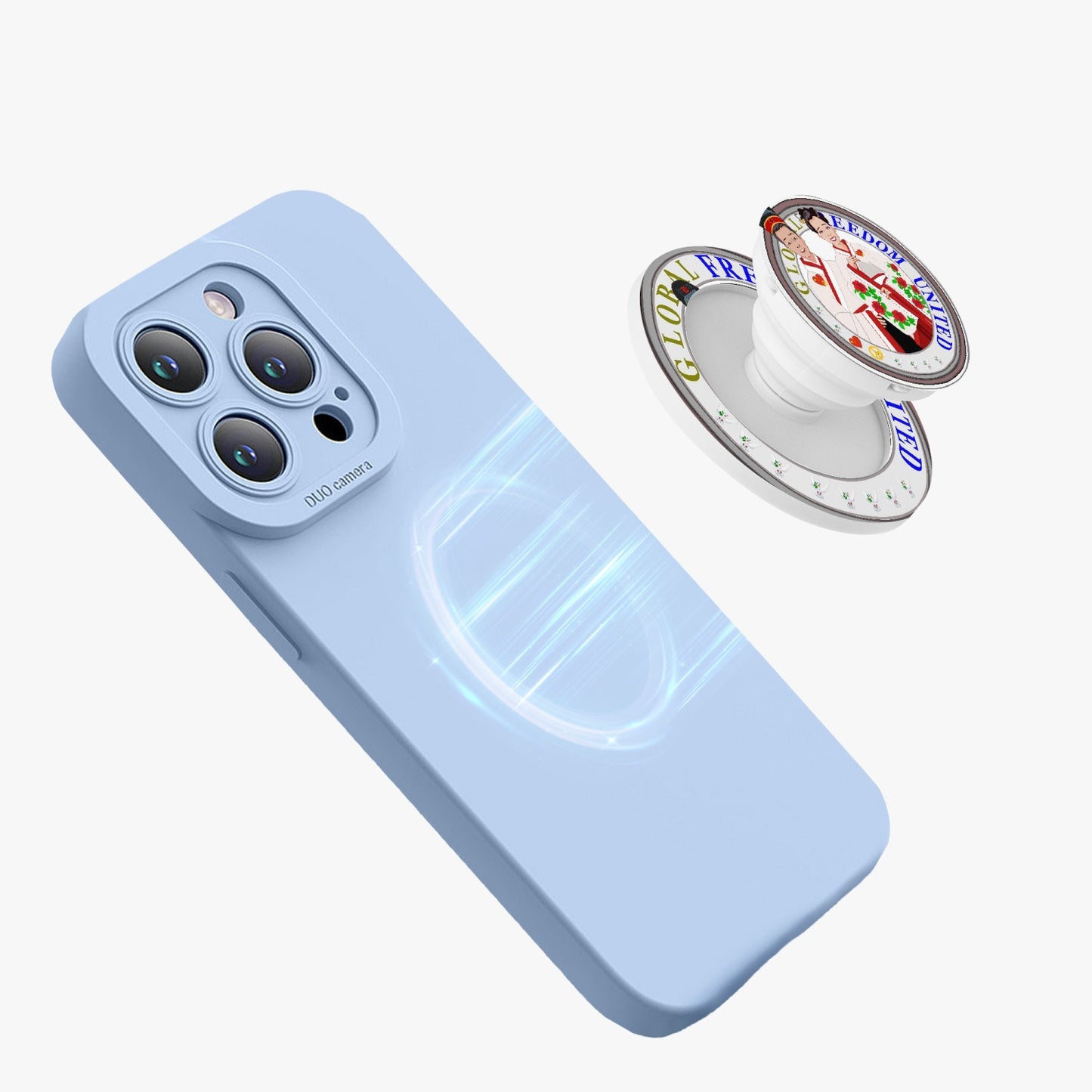 GLOBAL FREEDOM UNITED© Couple China Magnetic Collapsible Grip And Stand