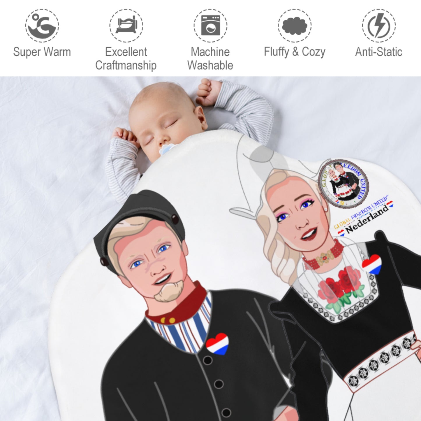 Blanket For Kids GLOBAL FREEDOM UNITED© Couple Nederland V2