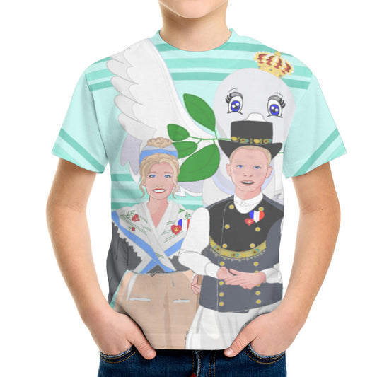 Kit´s T-shirt GLOBAL FREEDOM UNITED© Couple French Light Green