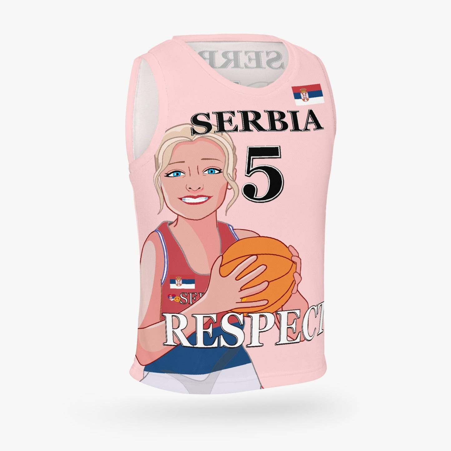 Kids Basketball Jersey GLOBAL FREEDOM UNITED GIRLS SERBIA 5
