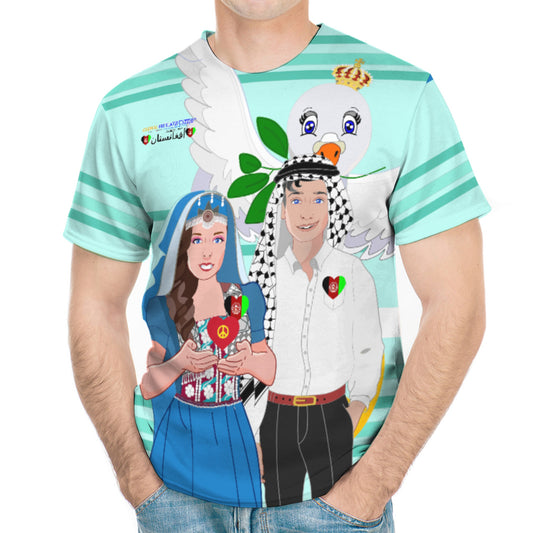 Men´s T-shirt GLOBAL FREEDOM UNITED© Couple Afghanistan Light Green