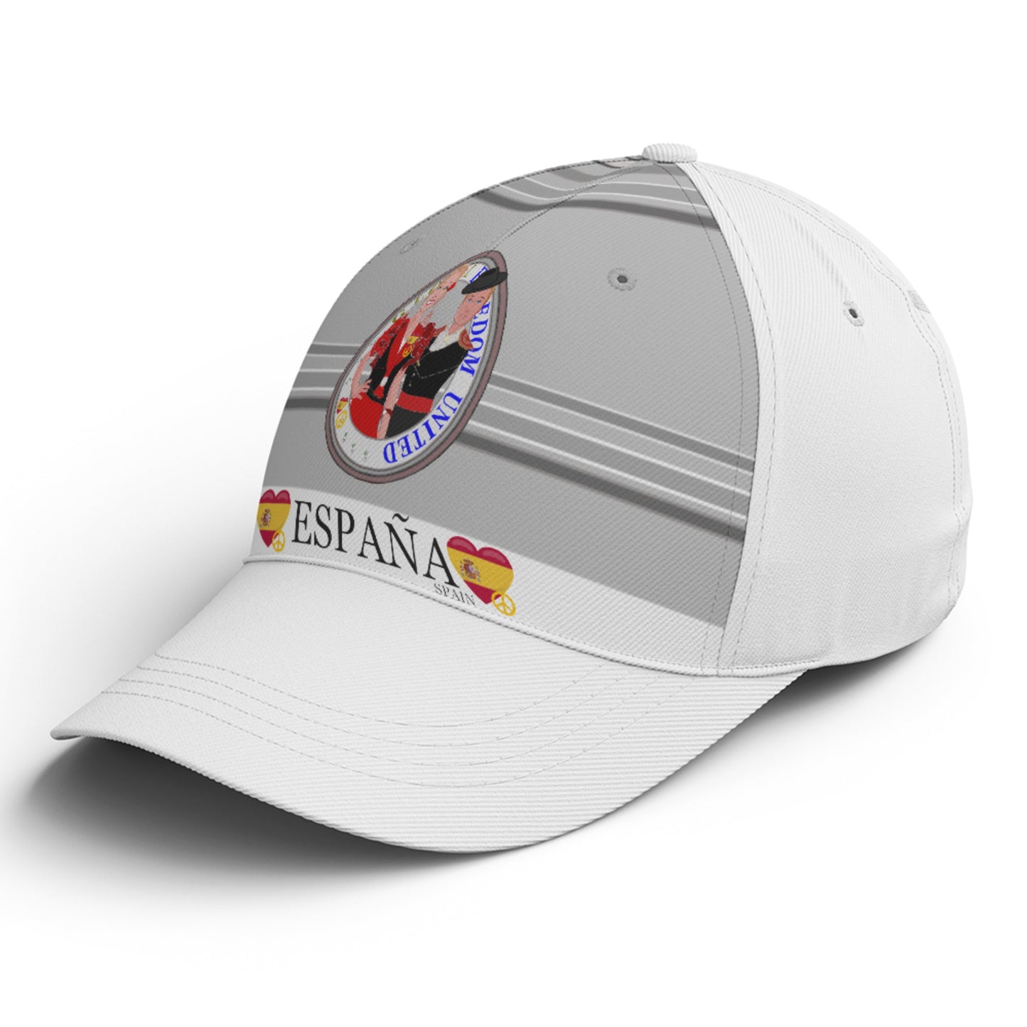 Basketball Cap GLOBAL FREEDOM UNITED© Couple Spain Grey