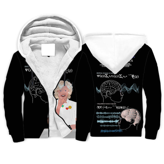 Plush Hoodie Global Freedom United© Sacred Mathematics Wave Function
