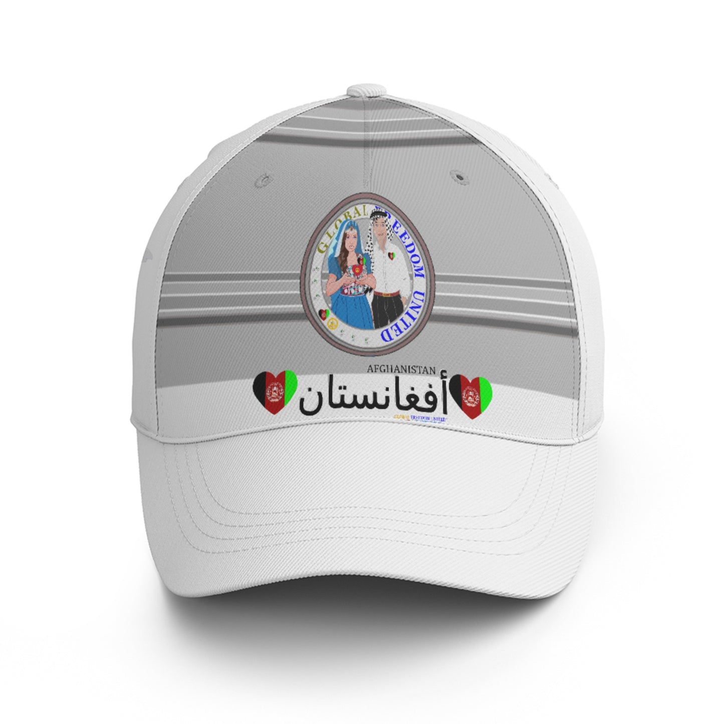 Basketball Cap GLOBAL FREEDOM UNITED© Couple Afghanistan Grey