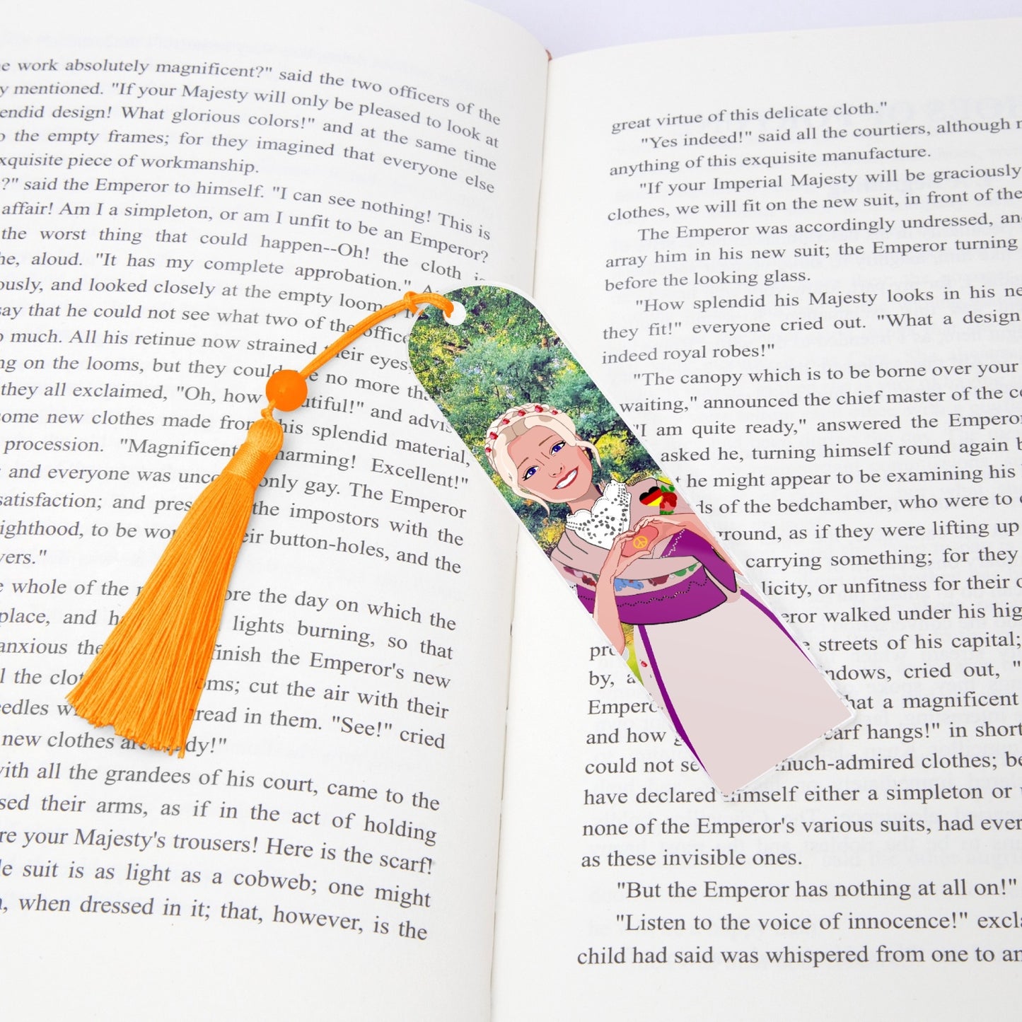 Acrylic Bookmark - Semicircle GLOBAL FREEDOM UNITED© German Girl Pink