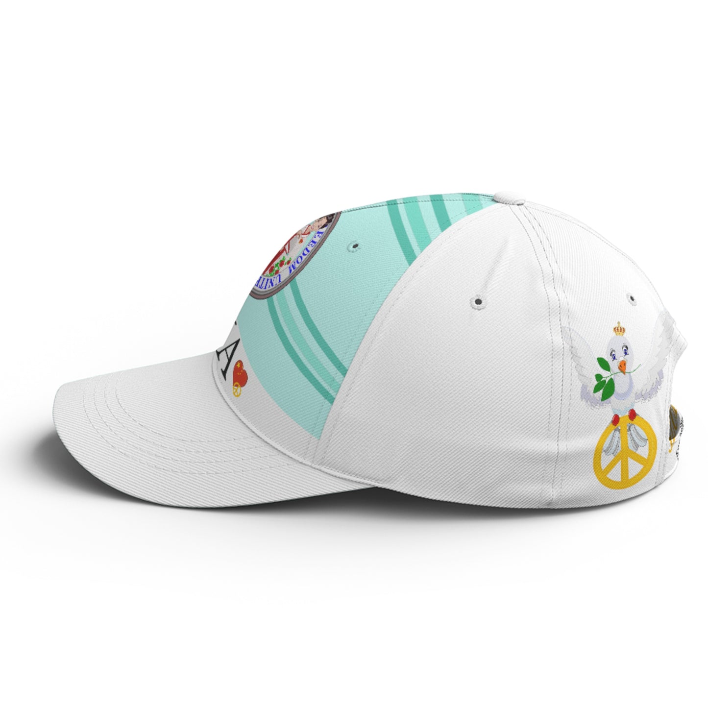 Basketball Cap GLOBAL FREEDOM UNITED© Couple China Light Green