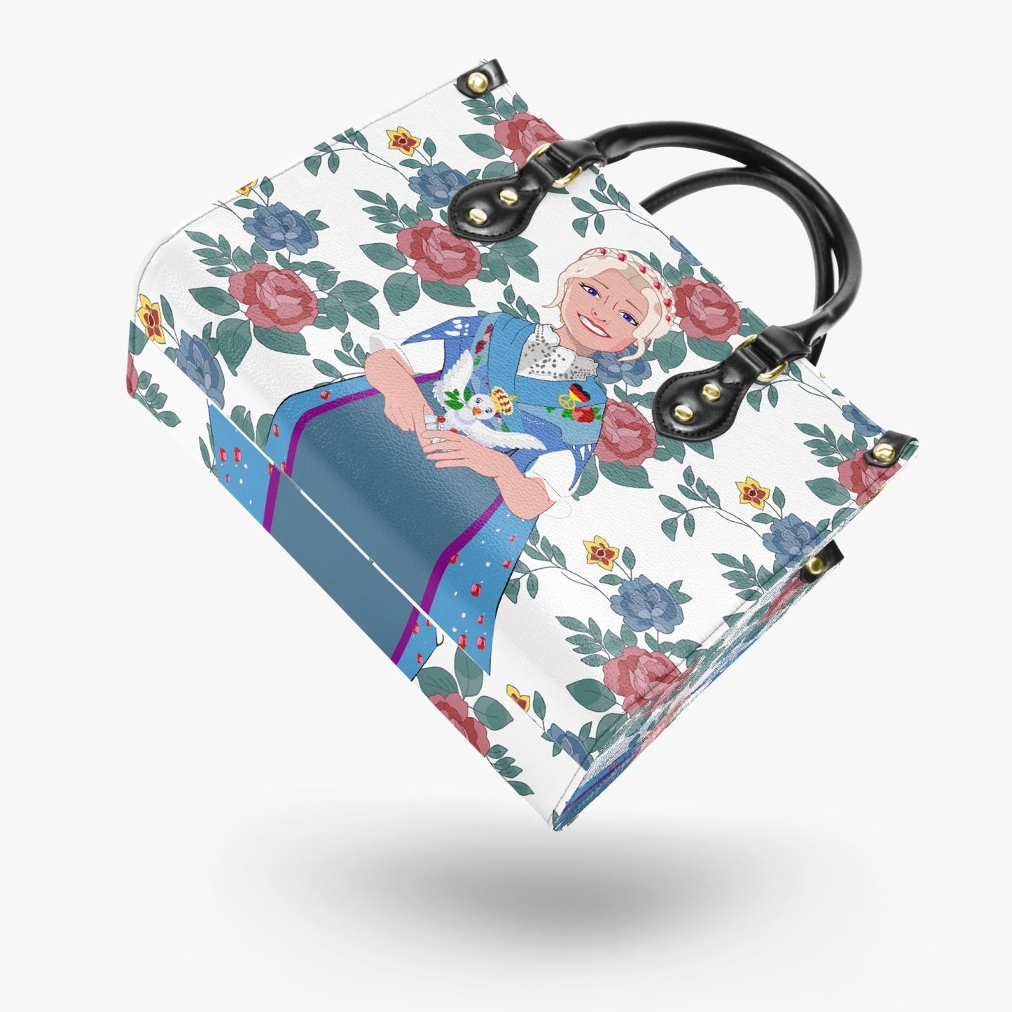 Concise Type Women's Tote Bag GLOBAL FREEDOM UNITED© Couple Germany Blue1