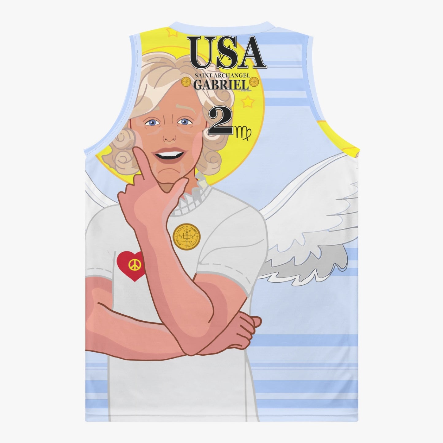 Basketball Jersey GLOBAL FREEDOM UNITED ARCHANGEL GABRIEL USA 2