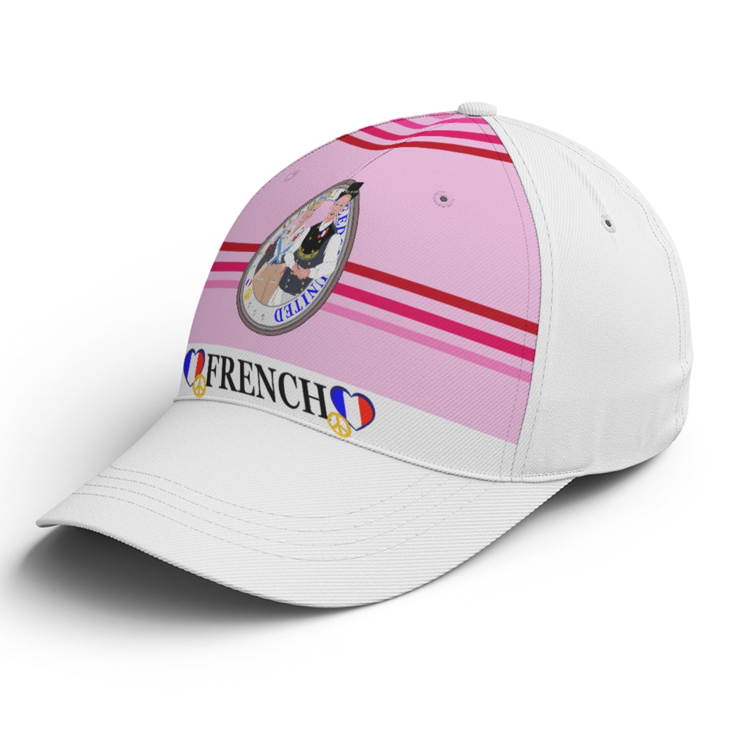 Basketball Cap GLOBAL FREEDOM UNITED© Couple French Pink1