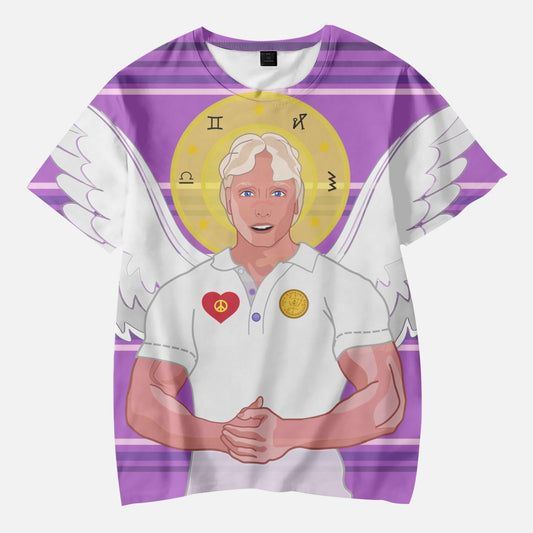 AOP Kids' Short T-Shirts GLOBAL FREEDOM UNITED ARCHANGEL MICHAEL GERMAN  LILAC