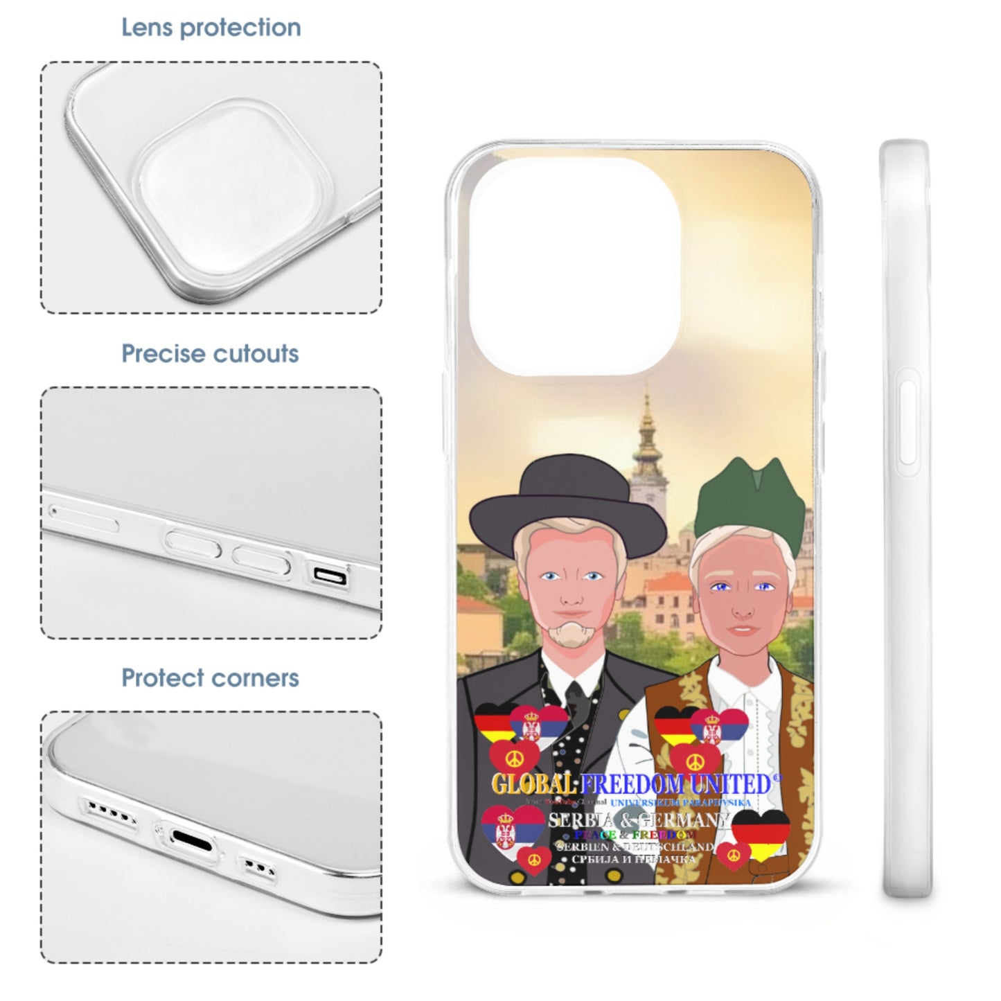 Phone Case GLOBAL FREEDOM UNITED©  Men Serbia & Germany V1