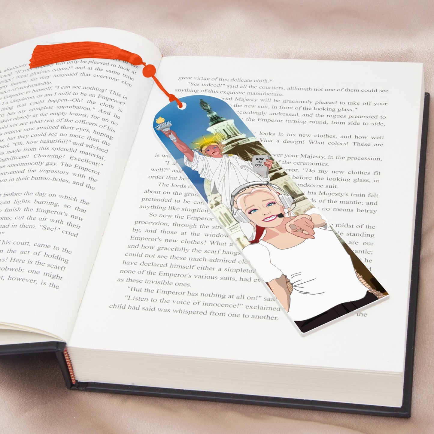 Acrylic Bookmark - Semicircle GLOBAL FREEDOM UNITED© USA GIRL V2