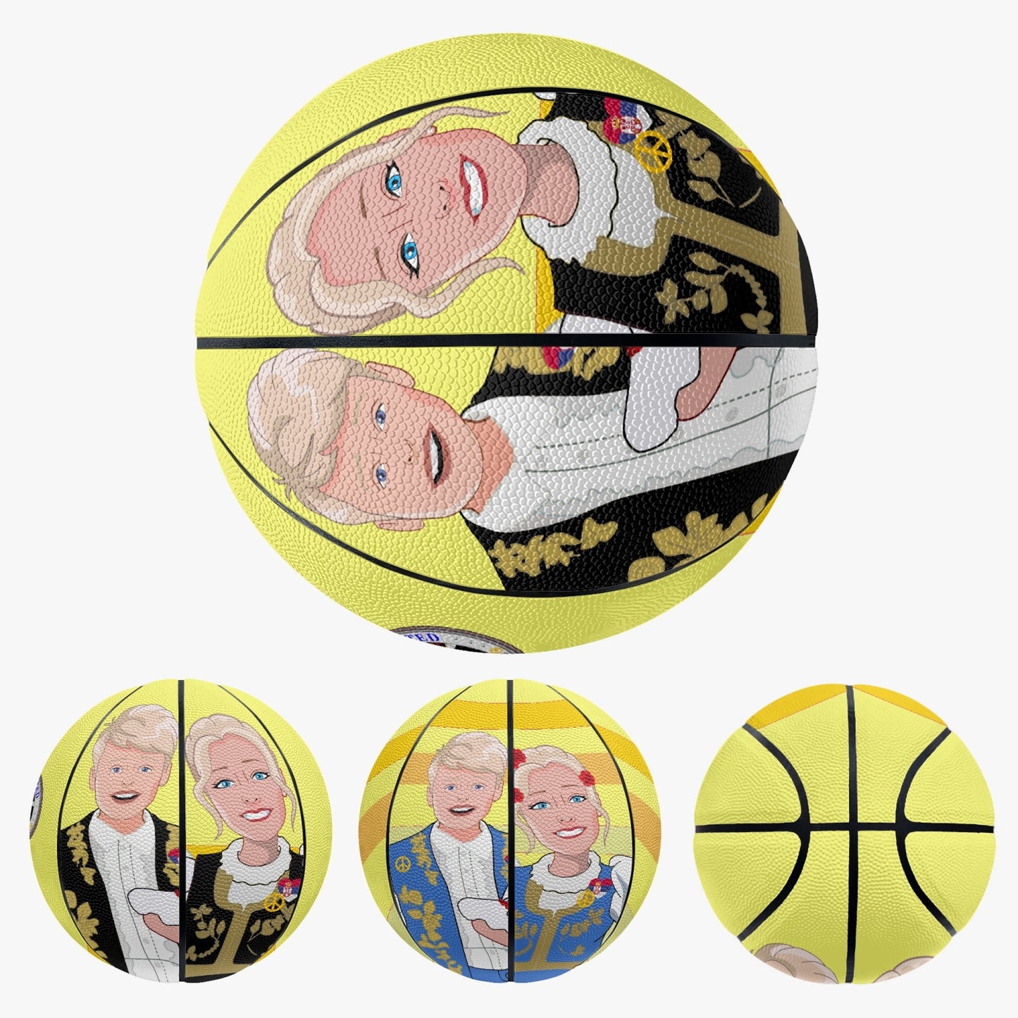 Basketball GLOBAL FREEDOM UNITED COUPLE EDITION SERBIA YELLOW