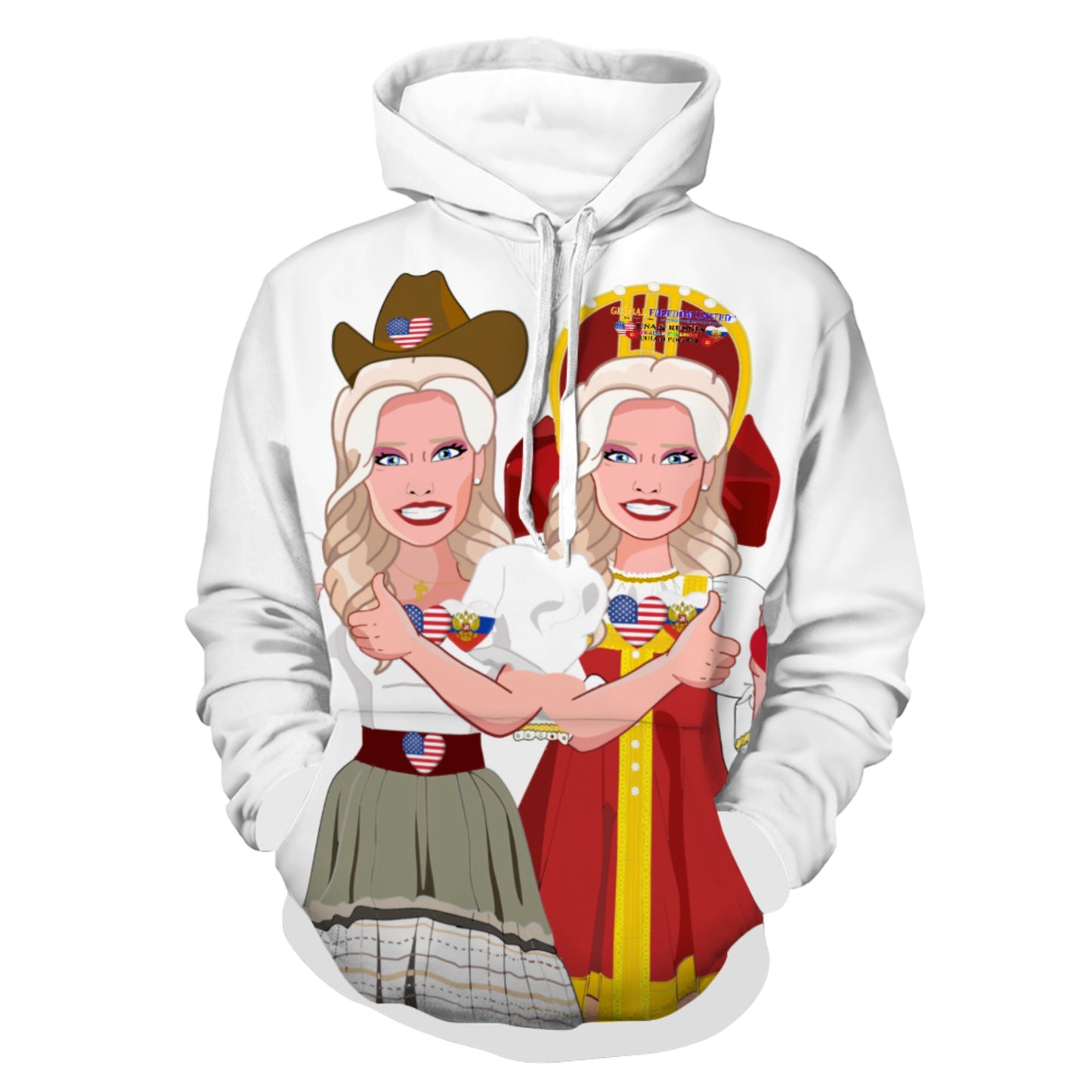 Hoodie GLOBAL FREEDOM UNITED© Women Russia & USA
