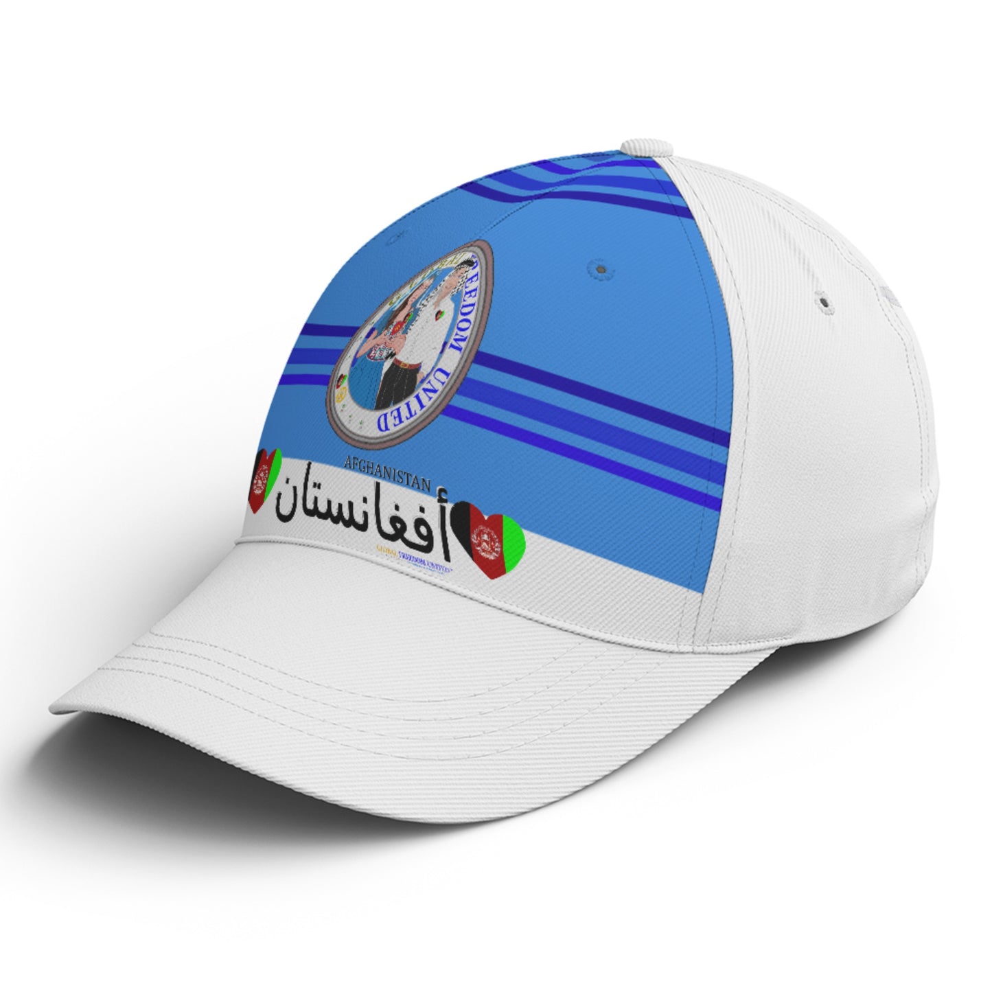 Basketball Cap GLOBAL FREEDOM UNITED© Couple Afghanistan Deep Blue