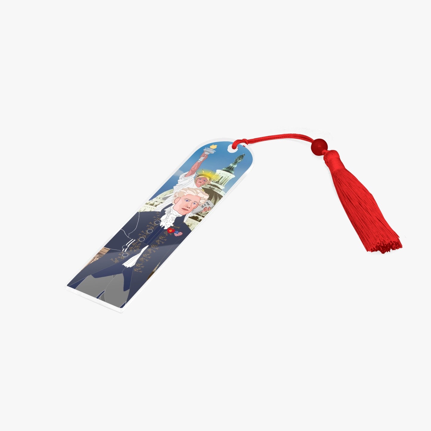 Acrylic Bookmark - Semicircle GLOBAL FREEDOM UNITED© USA BOY V3