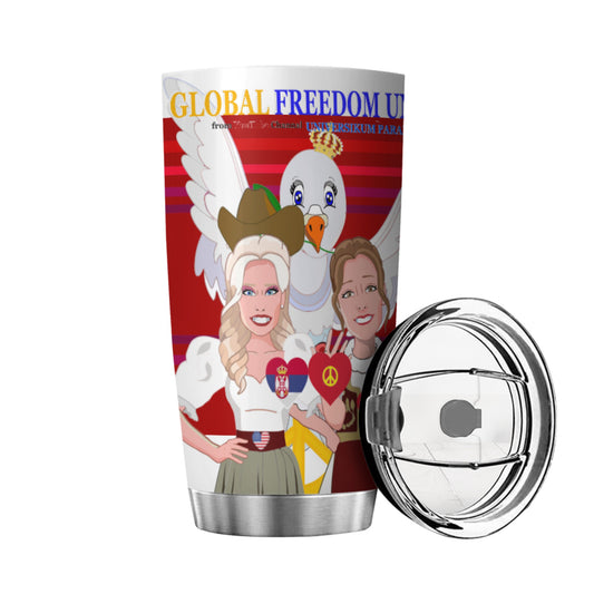 Tumbler GLOBAL FREEDOM UNITED© Women Serbia & USA Red