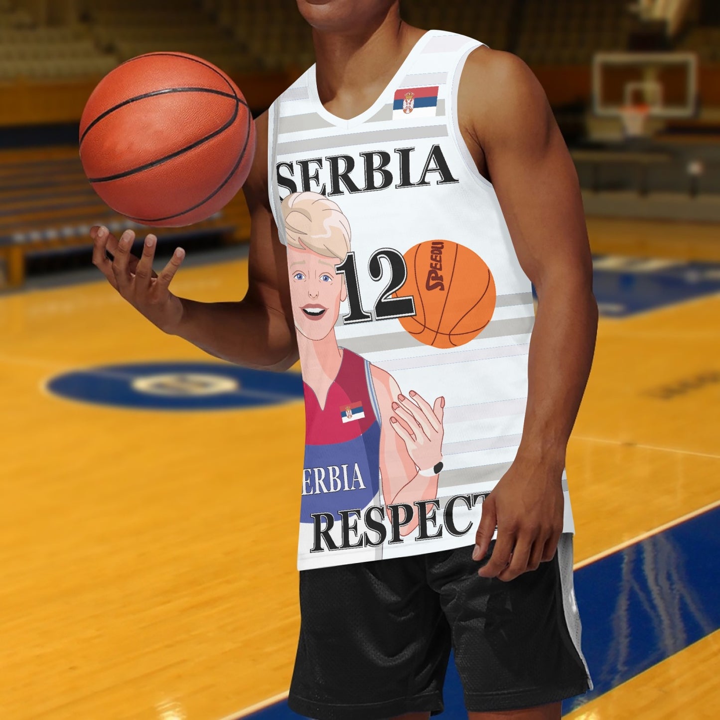 Basketball Jersey GLOBAL FREEDOM UNITED COUPLE EDITION SERBIA MEN V2 12