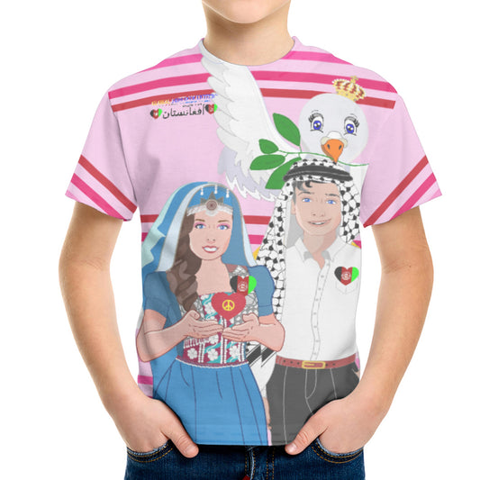 Kid´s T-shirt GLOBAL FREEDOM UNITED© Couple Afghanistan Pink 1