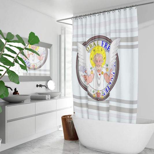 Quick-drying Shower Curtain GLOBAL FREEDOM UNITED© Archangel Uriel Wight