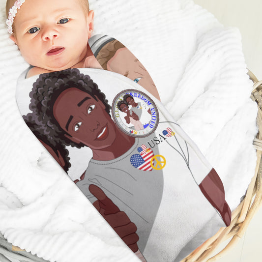 Blanket For Kids GLOBAL FREEDOM UNITED© Couple USA Afro American