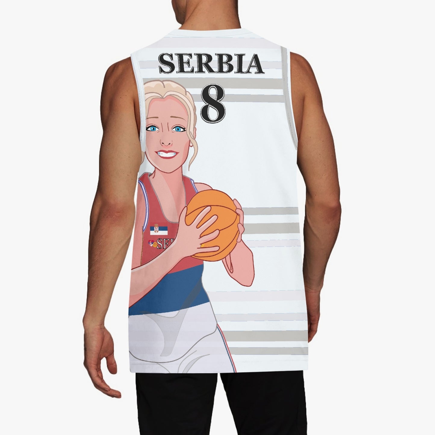 Basketball Jersey GLOBAL FREEDOM UNITED COUPLE EDITION WOMEN SERBIA v2 8