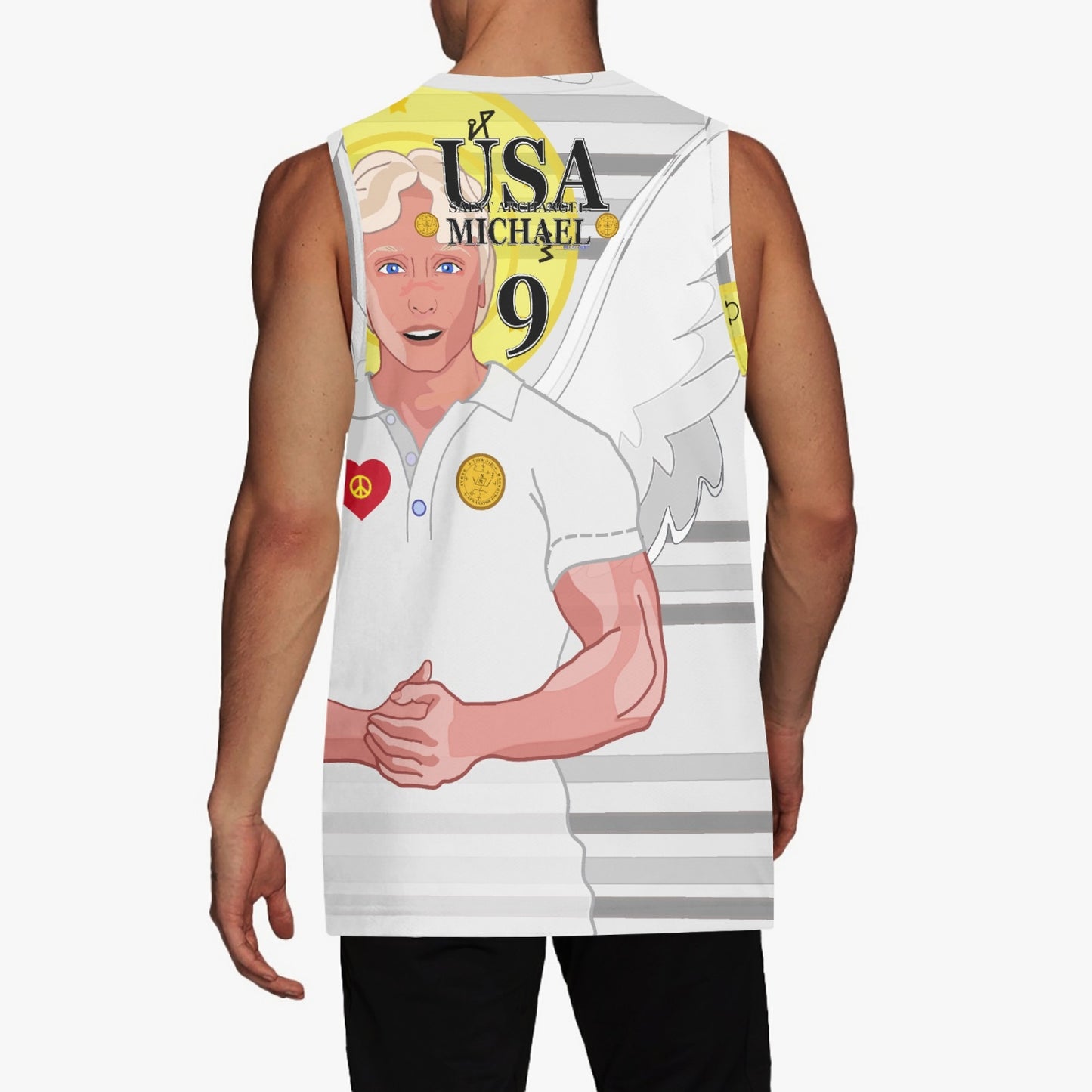 Basketball Jersey GLOBAL FREEDOM UNITED ARCHANGEL MICHAEL USA 9