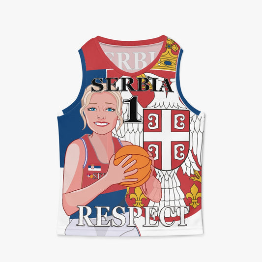 Kids Basketball Jersey GLOBAL FREEDOM UNITED GIRLS SERBIA V2 1