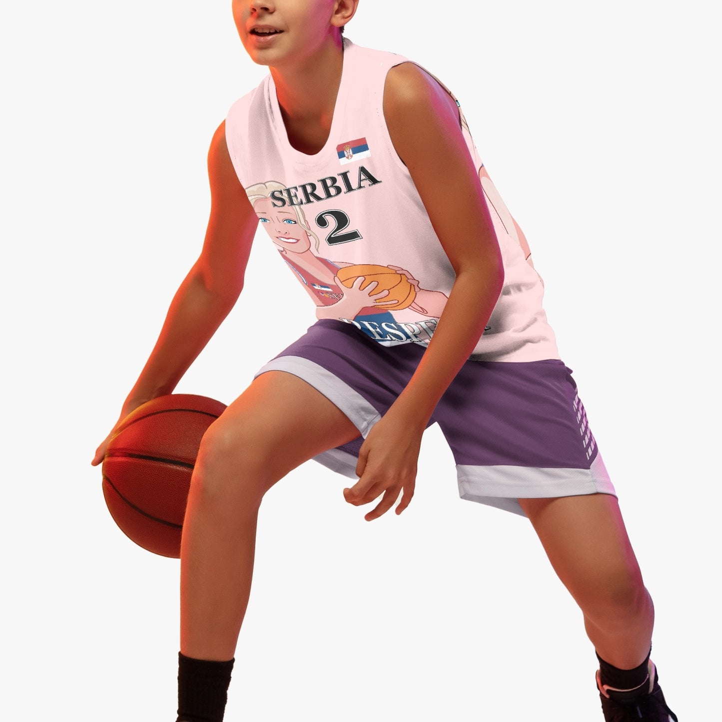 Kids Basketball Jersey GLOBAL FREEDOM UNITED GIRLS SERBIA 2