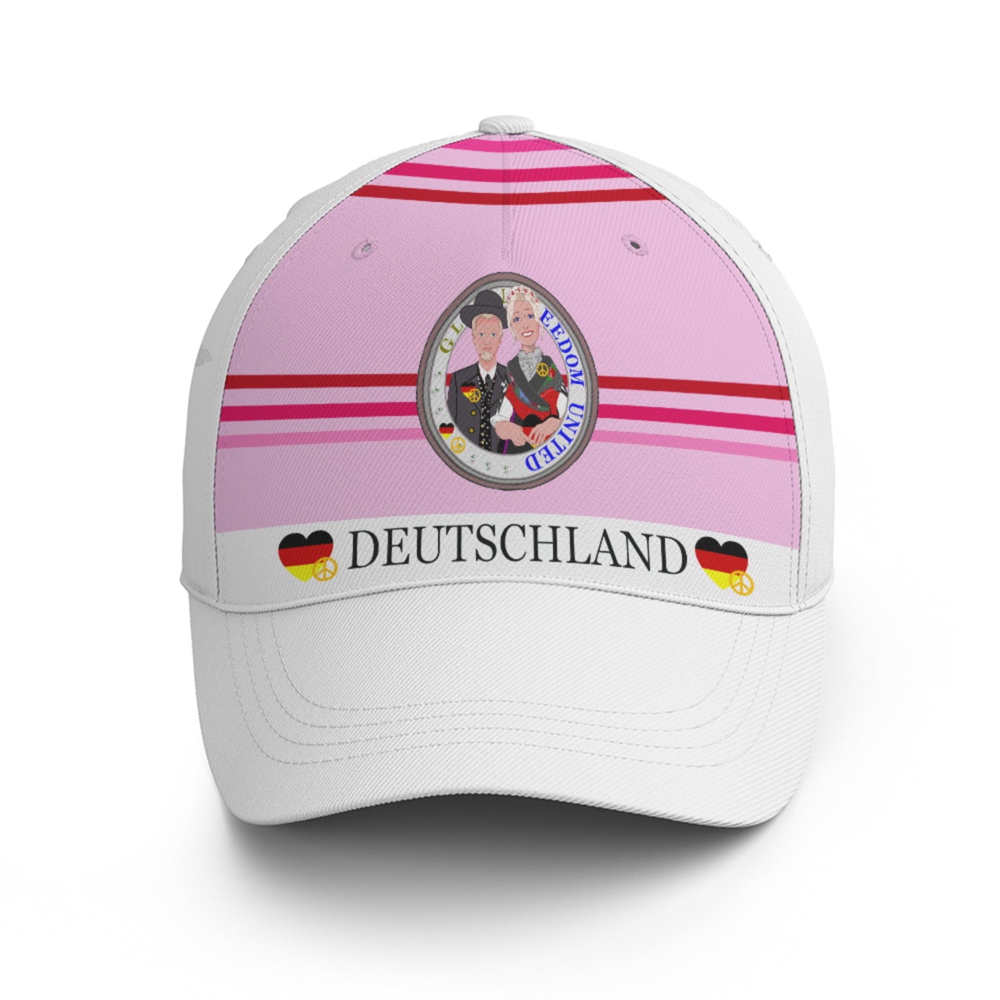 Basketball Cap GLOBAL FREEDOM UNITED© Couple Germany Pink1