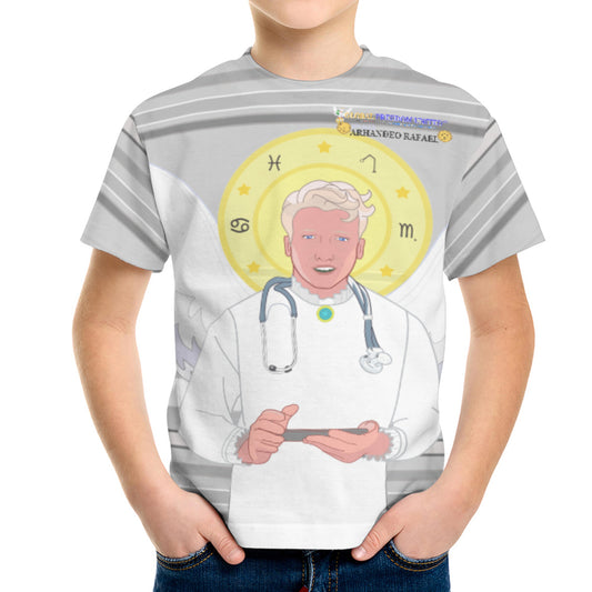 Kid´s T-shirt GLOBAL FREEDOM UNITED© Archangel Rafael Croatia Grey