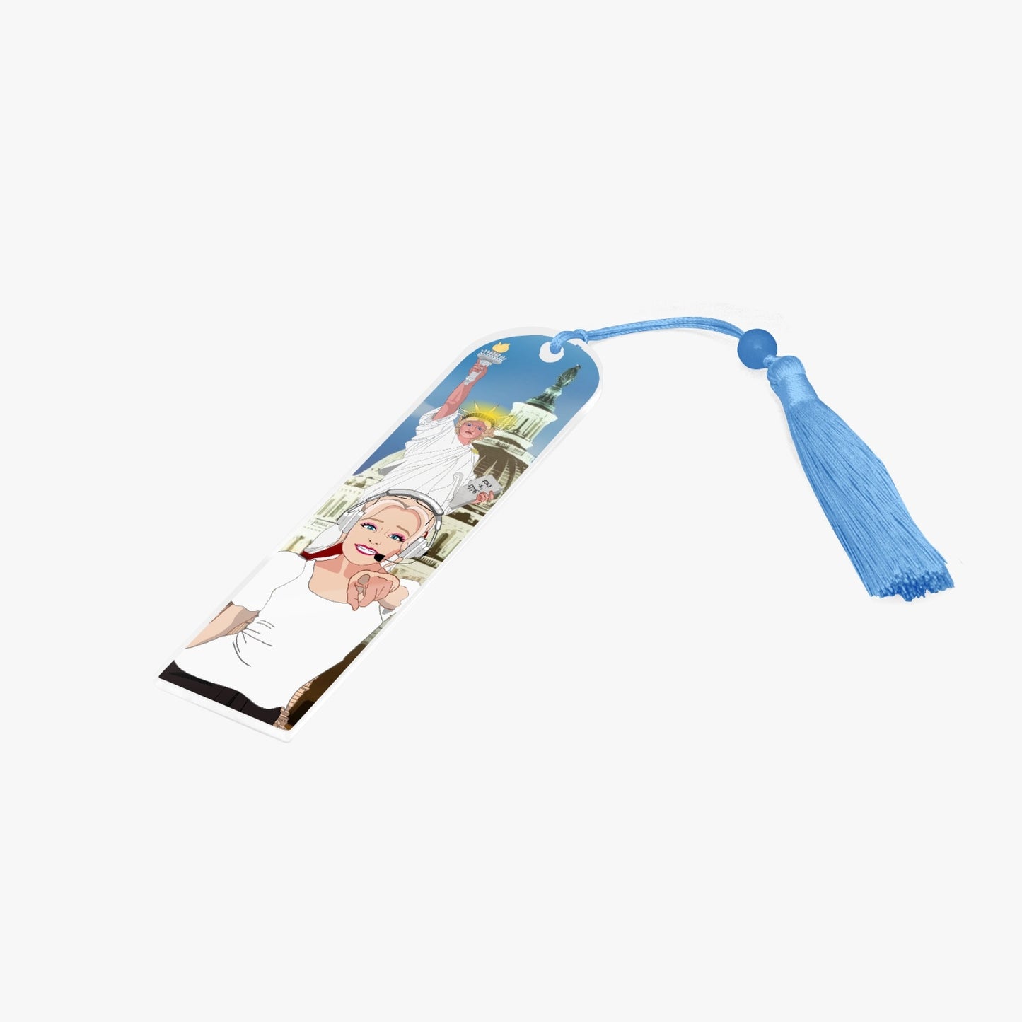 Acrylic Bookmark - Semicircle GLOBAL FREEDOM UNITED© USA GIRL V2