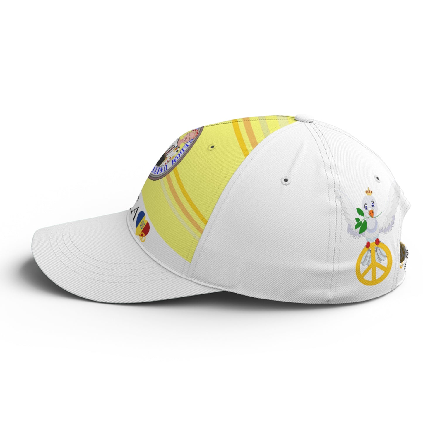 Basketball Cap GLOBAL FREEDOM UNITED© Couple Romania Yellow