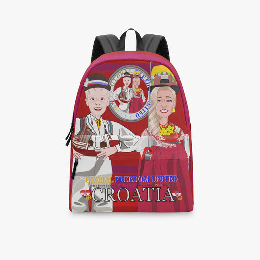 GLOBAL FREEDOM UNITED© COUPLE CROATIA Red - All-over-print Canvas Backpack