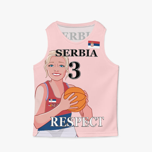 Kids Basketball Jersey GLOBAL FREEDOM UNITED GIRLS SERBIA 3