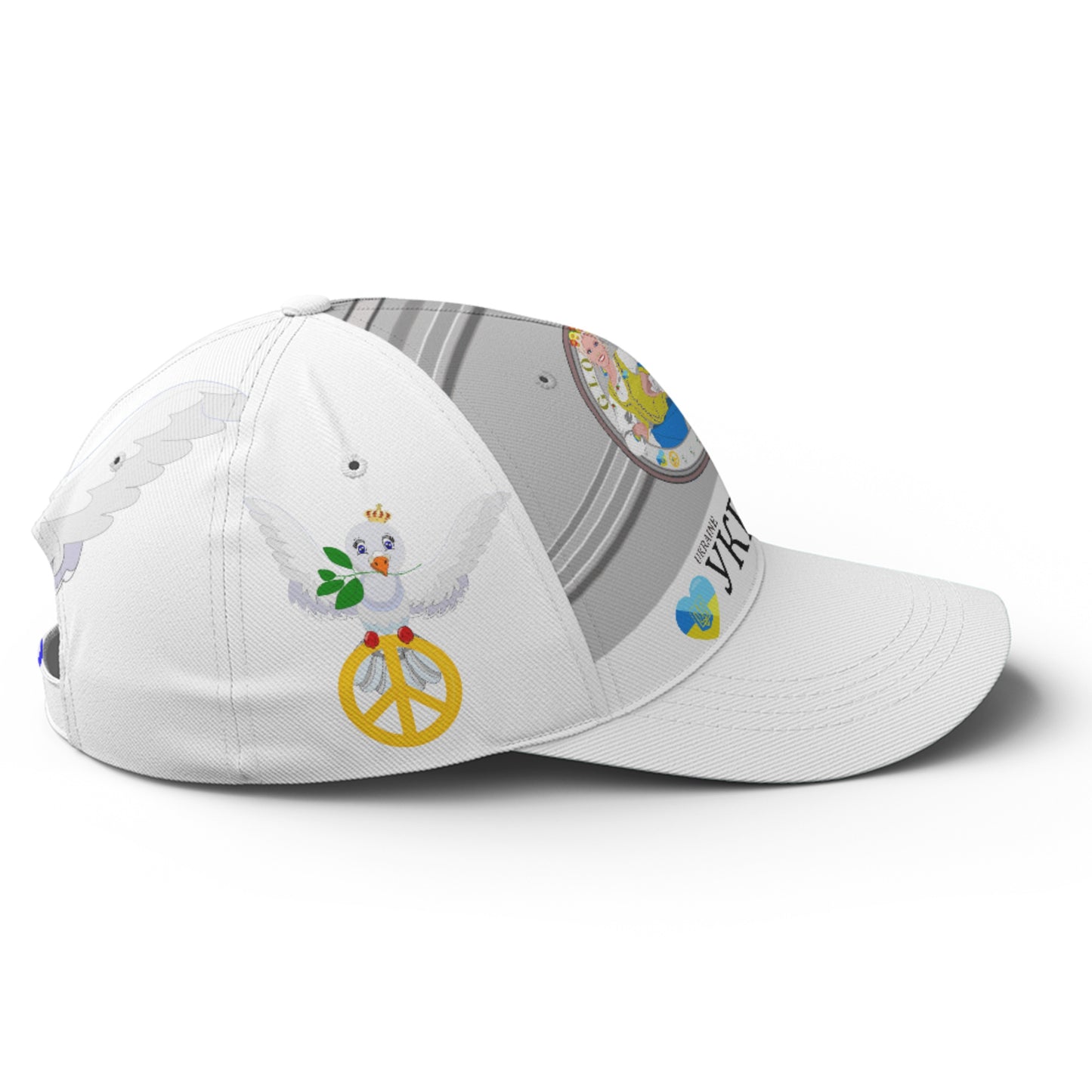 Basketball Cap GLOBAL FREEDOM UNITED© Couple Ukrain Grey