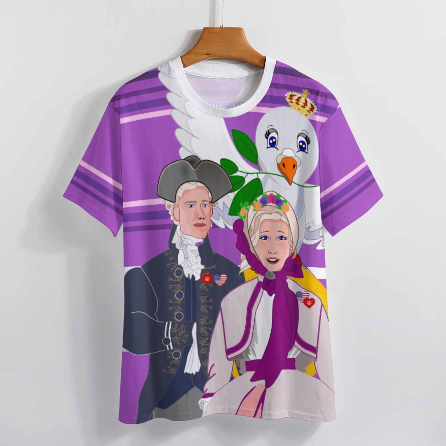 Women´s T-shirt GLOBAL FREEDOM UNITED© Couple USA V3 Lilac