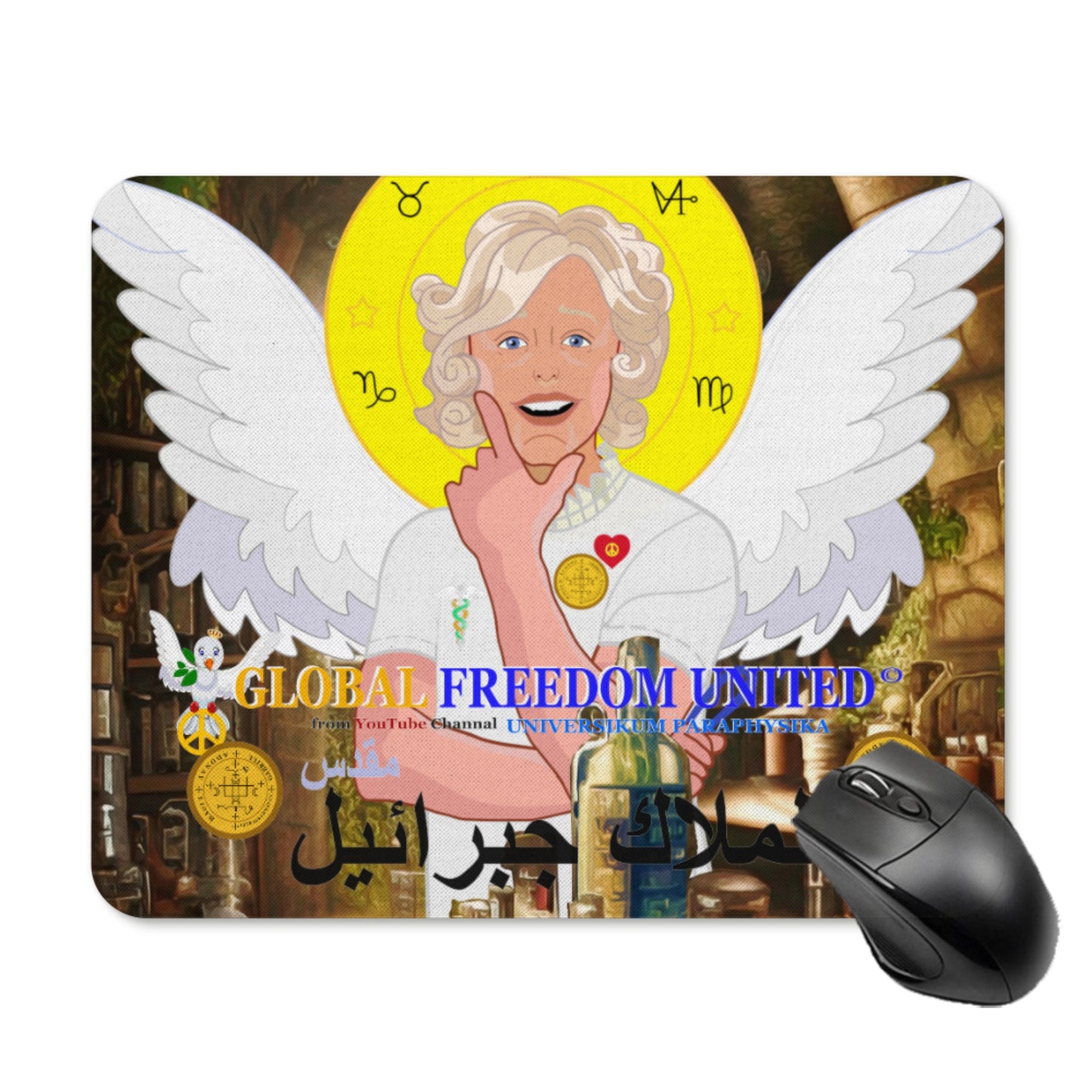 Mouse Pad GLOBAL FREEDOM UNITED© Archangel Gabriel Arabic