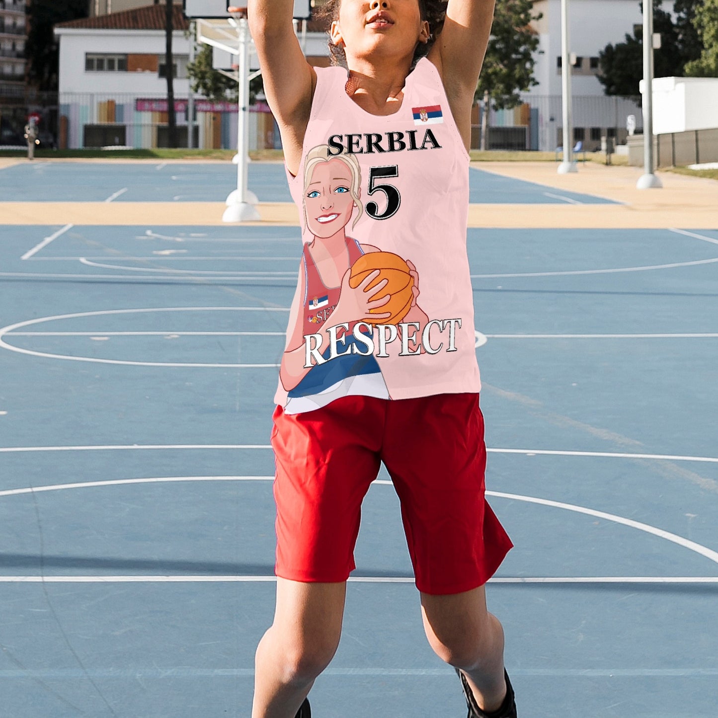 Kids Basketball Jersey GLOBAL FREEDOM UNITED GIRLS SERBIA 5