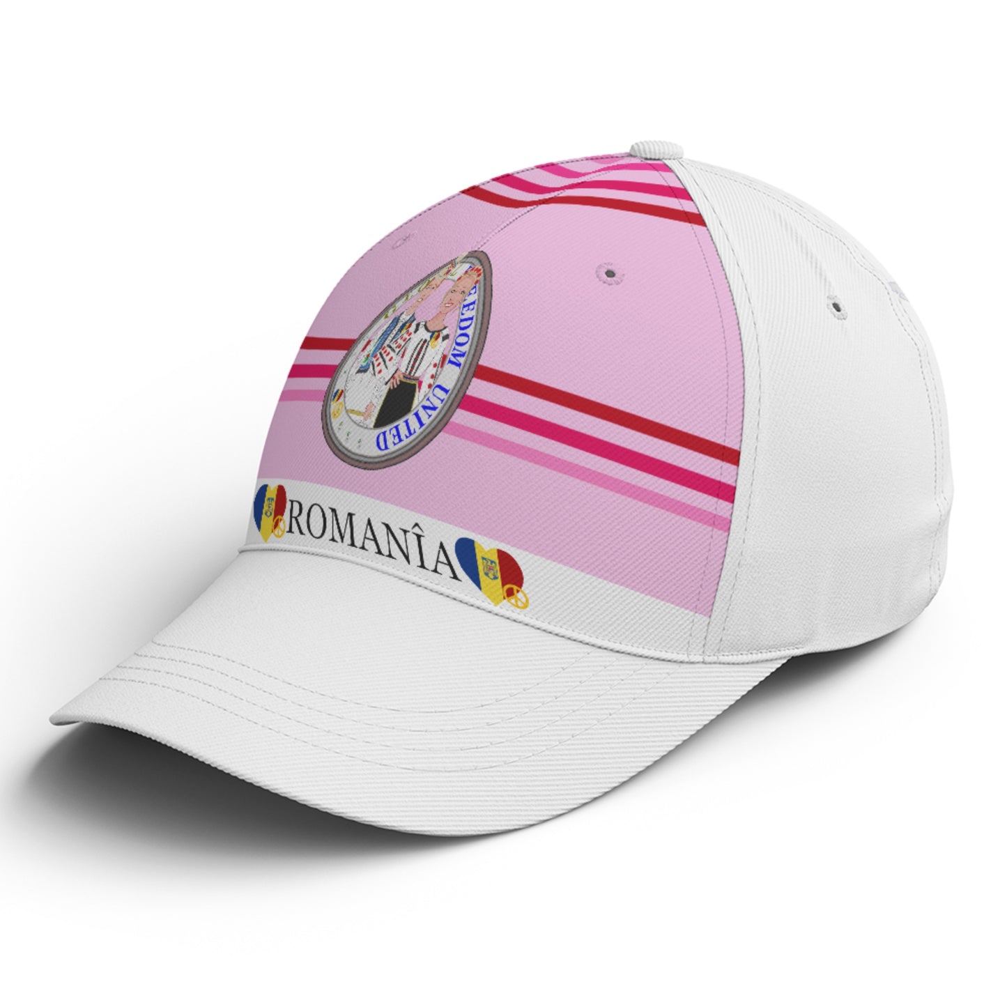 Basketball Cap GLOBAL FREEDOM UNITED© Couple Romania Pink1