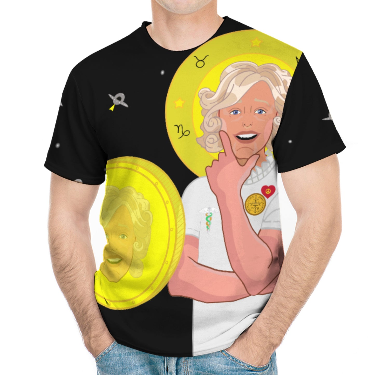 Men´s T-shirt Global Freedom United© Archangel Gabriel The Universe