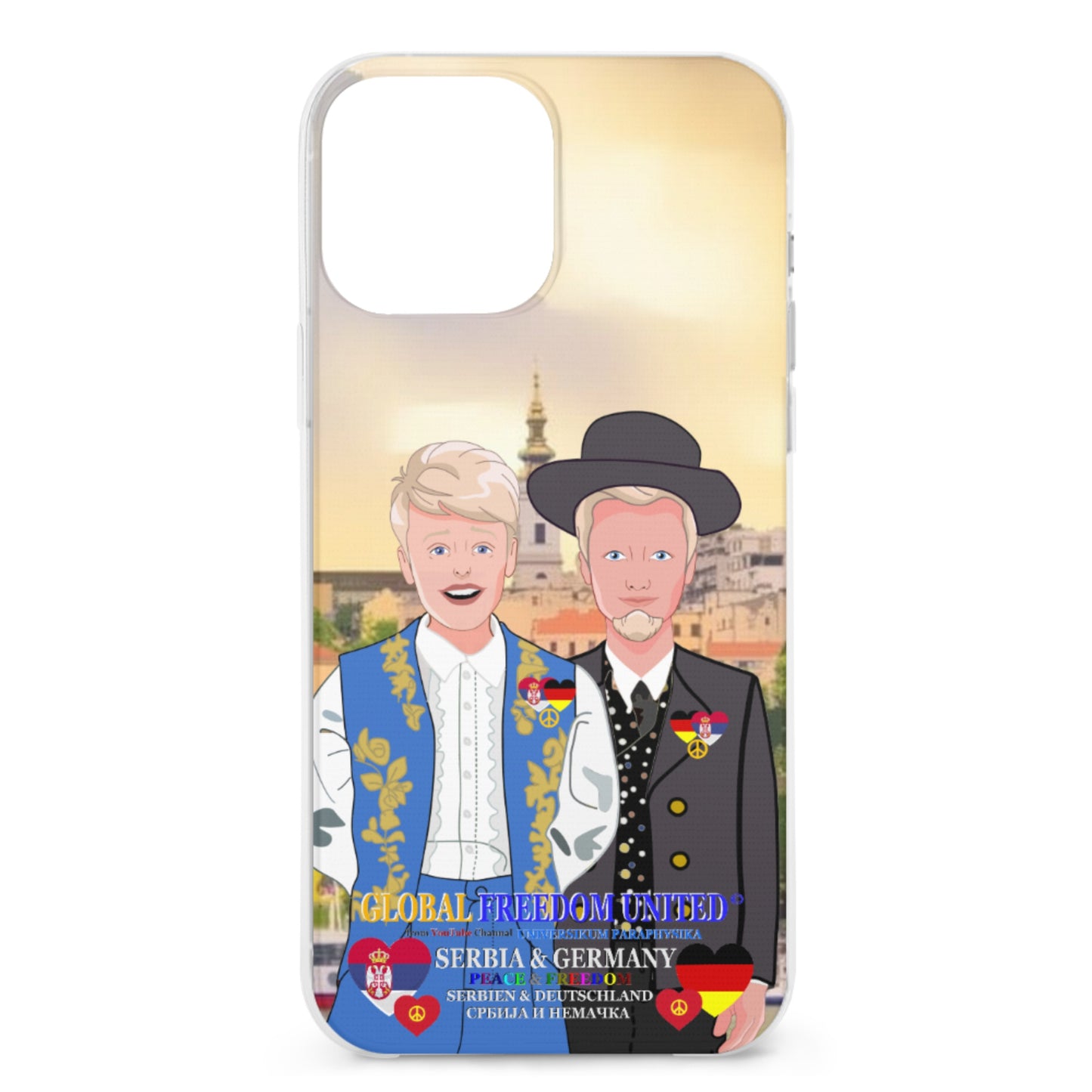 Phone Case GLOBAL FREEDOM UNITED©  Men Serbia & Germany V2