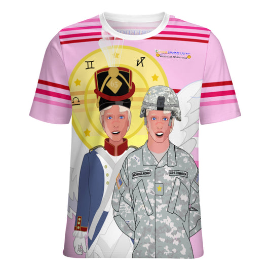 Women´s T-shirt  Global Freedom United© Archangel Michael In Latin V3 Pink1